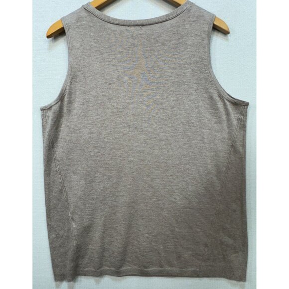 Chico's Womens Easywear Rayon Tank Top Summer Size 2 US L Solid Tan Lightweight - Picture 2 of 9